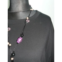 Tunika KIMONO dzianinowa z wydłużonymi bokami - czarna